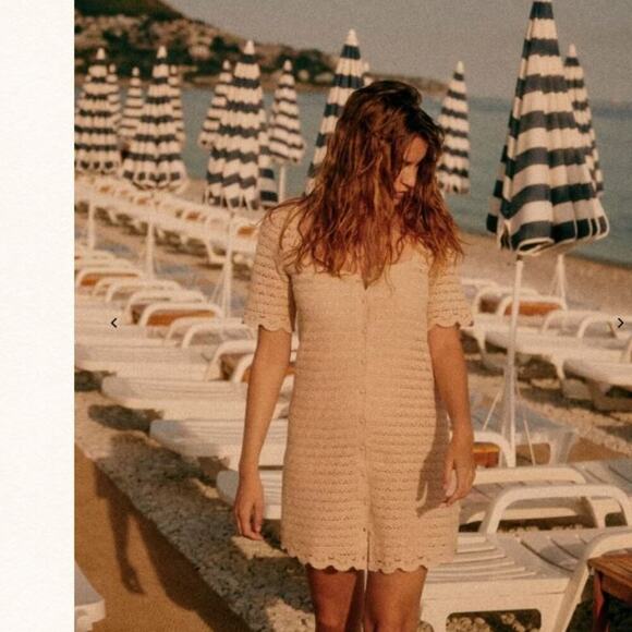 Sezane Dresses & Skirts - Sezane Cassey Crochet Dress  Solidarity Creation Cream Sz M